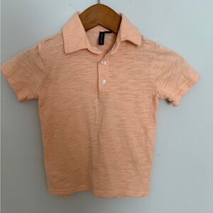 Janie and Jack Boys Light Peach Polo Size 5